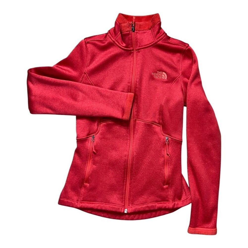 The North Face Agave Full Zip Fleece Red Jacket Women Size XS Pockets